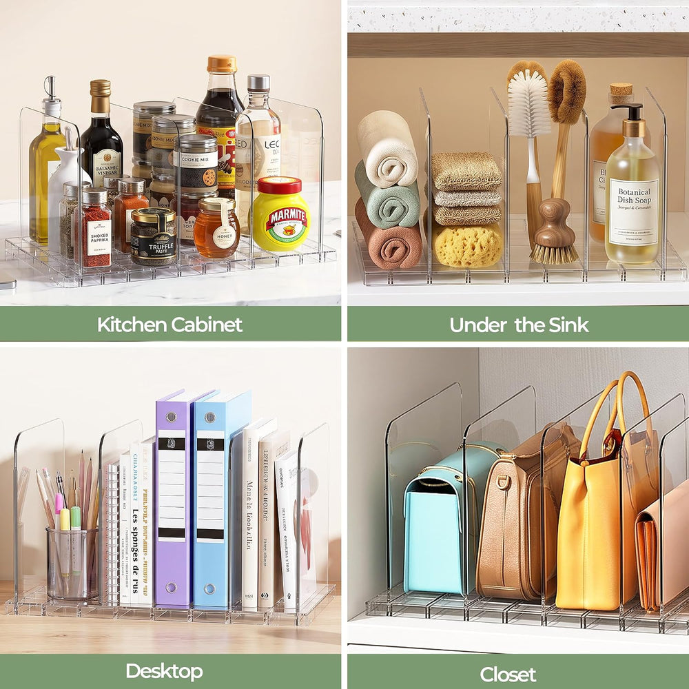 Yecaye Purse Organizer for Closet, Holds 16 Bags, Clear Acrylic Adjustable Sh...