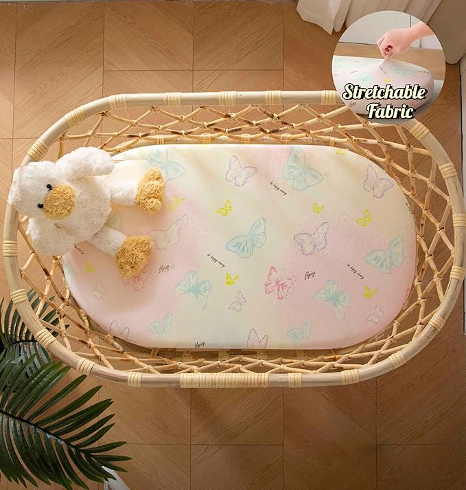 Jersey Butterfly Bassinet Sheets - Image 3