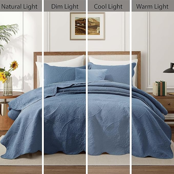 IR Imperial Rooms King Quilt Bedding Set Size + 2 Pillow Shams - Image 9