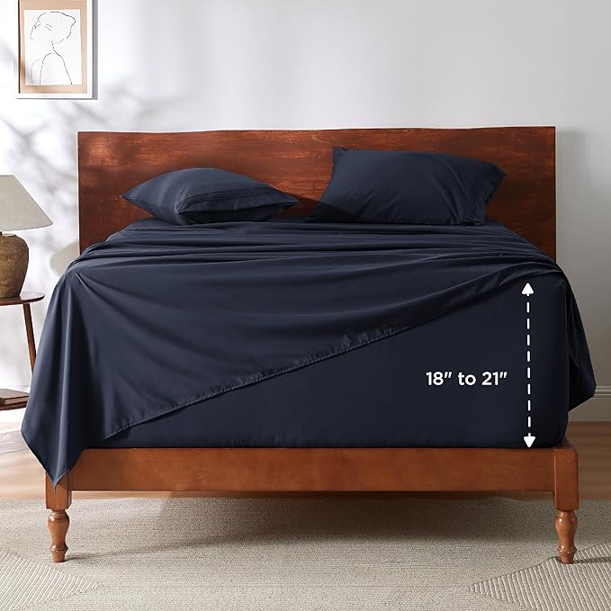 Bedsure Twin XL Sheets Dorm Bedding, GentleSoft Breathable Extra Long Twin - Image 8