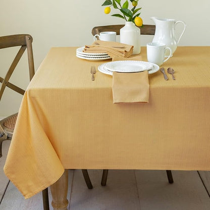 Benson Mills Cameron Textured Fabric Table Cloth, by BensonMills