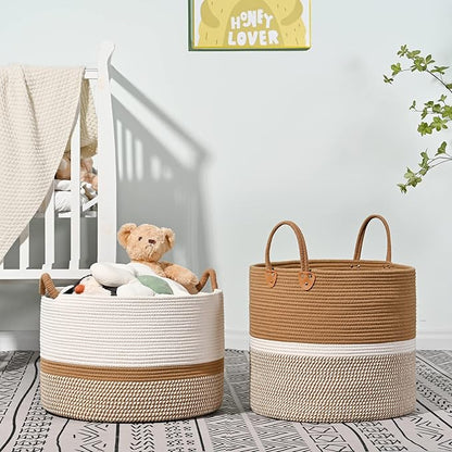 KAKAMAY Large Blanket Basket, Woven Baskets - Image 8