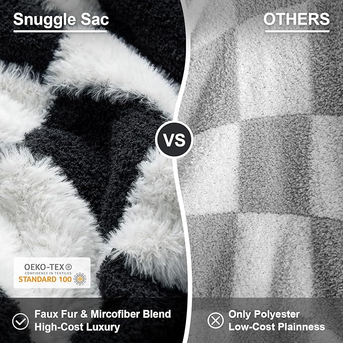 Snuggle Sac Faux Fur Throw Blanket - Image 2