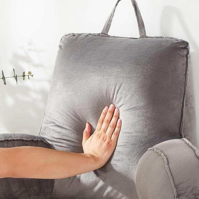 Reading Pillow for Sitting in Bed Adult, Back Pillow for Bed Sitting Up - Image 2