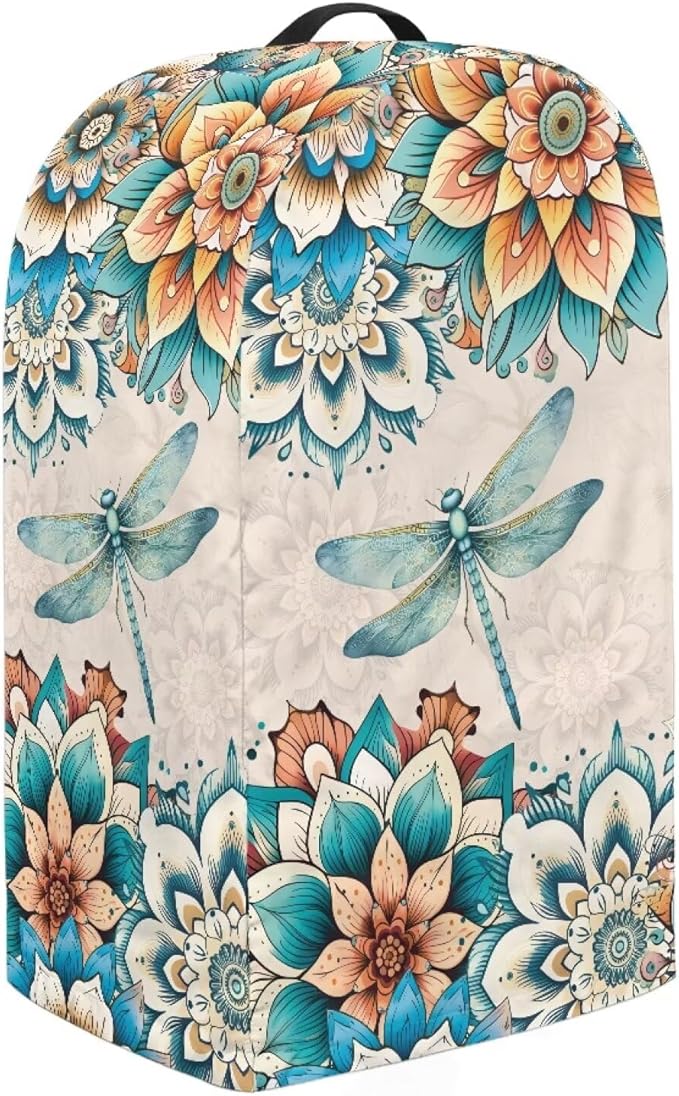 Dragonfly Floral Blender Dust Cover, Stand Mixer, Coffee Maker, Food Processor - Image 3