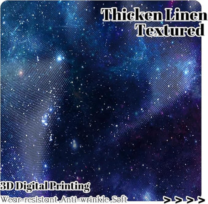 Renaiss 42 x 96 Inch Universe Galaxy Tier Curtains - Image 2
