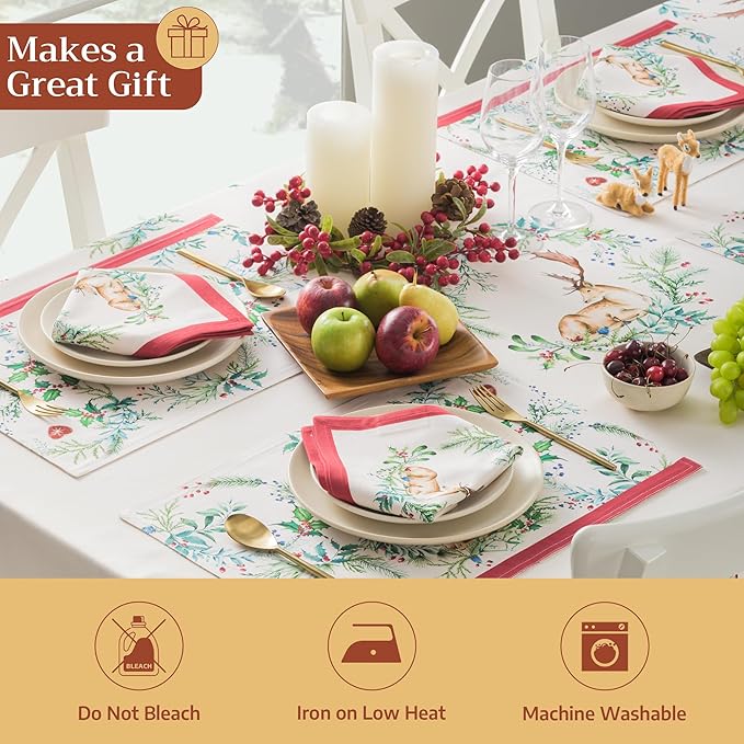 Maison d' Hermine Cloth Napkins Set of 4 100% Cotton - Image 5