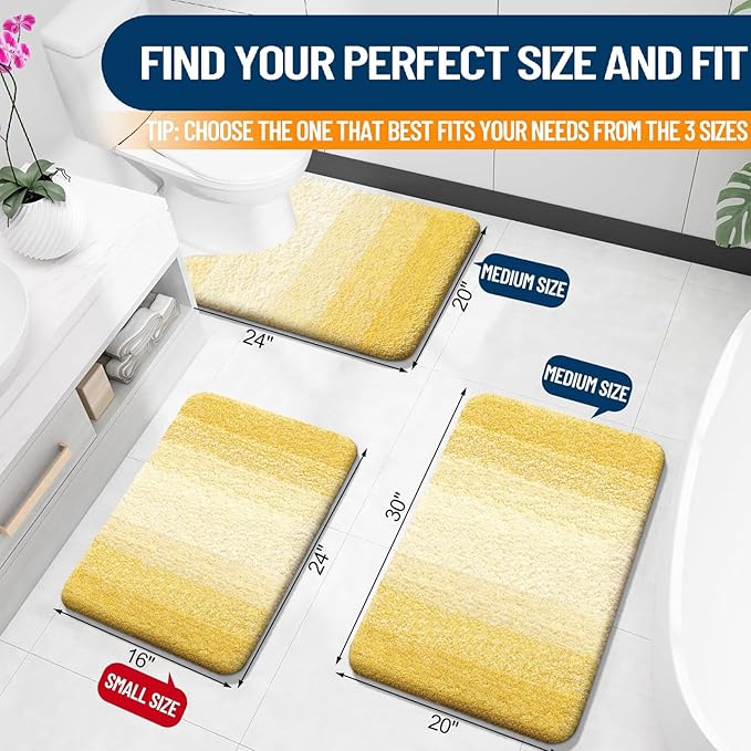 OLANLY Bathroom Rugs Mat 30x20, Extra Soft Absorbent Microfiber Bath Rugs - Image 2