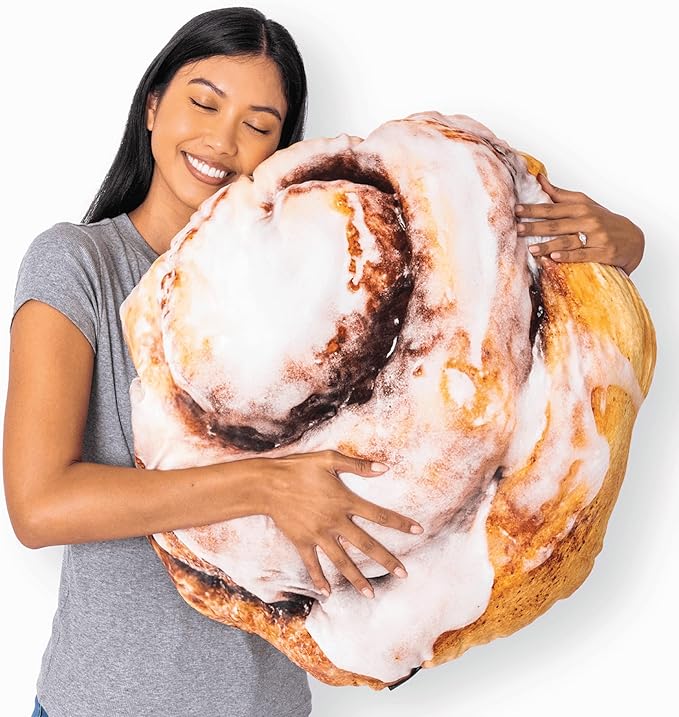 29" 3D Gooey Cinnamon Bun Throw Pillow by MuchComfort