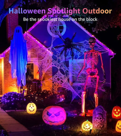 SUNVIE Halloween Spotlights Outdoor Waterproof 12W RGB LED Landscape Lights