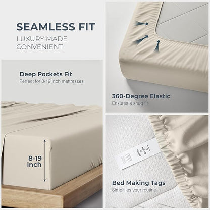 THREAD SPREAD 100% Egyptian Cotton Sheets Queen Size - Image 5