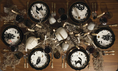 Lenox Haunted Halloween 4-Piece Accent Plates, Appetizer Plate Set for 4