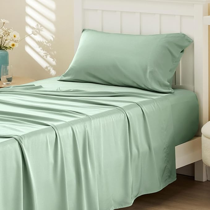 Bedsure Cooling Sheets Twin XL, Rayon Derived from Bamboo, Breathable & Soft by BEDSURE