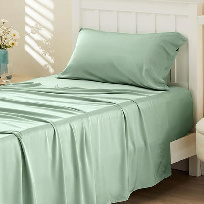 Bedsure Cooling Sheets Twin XL, Rayon Derived from Bamboo, Breathable & Soft by BEDSURE