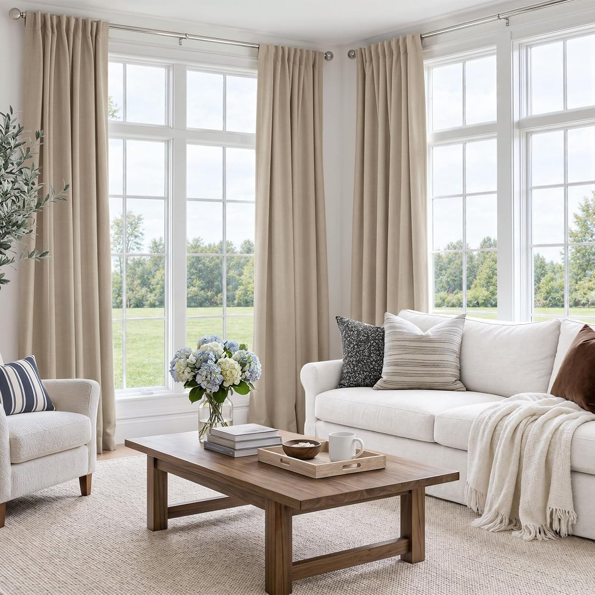 linen textured total blackout curtains for bedroom 84 showing dimensions