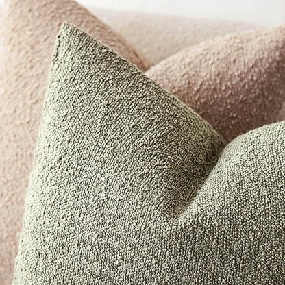 Foindtower Decorative Textured Boucle Throw Pillow Covers Accent Solid Pillow - Image 4