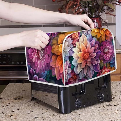 Bright Blossoms Dust Cover for Coffee Maker Boho Mandala Floral Kitchen Blender - Image 5