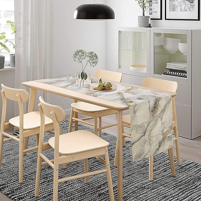 Marble Table Runner Gold Grey Table Dresser Runners Modern Table Coffee Table - Image 8