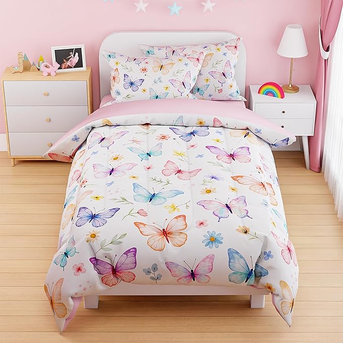 SANDJEST Butterfly Duvet Cover Sets Twin Size by SANDJEST