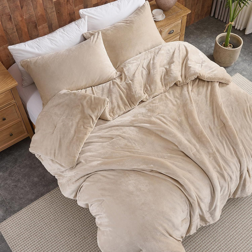 Wajade Full Size Comforter Set- 3 Pieces Khaki Bed in A Bag for All Seasons B...