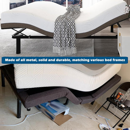 benbuoo 13 inch metal adjustable bed base frame shown in use