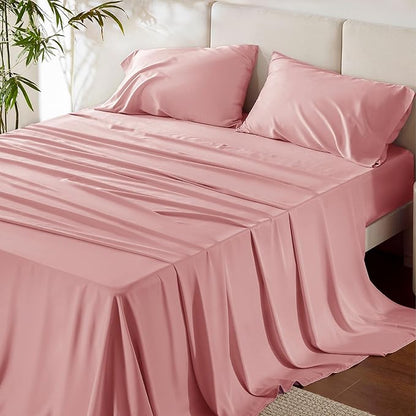 Bedsure Queen Sheet Set, Rayon Derived from Bamboo, Cooling Sheets, Breathable by BEDSURE