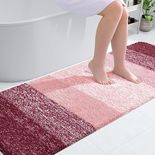 OLANLY Bathroom Runner Rugs 70x24, Extra Soft Absorbent Microfiber Bath Rugs by OLANLY