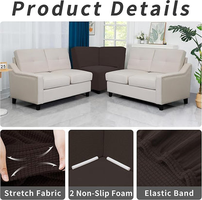 Easy-Going Stretch Sectional Corner Sofa Slipcover 1-Piece Couch Sofa Cover - Image 4