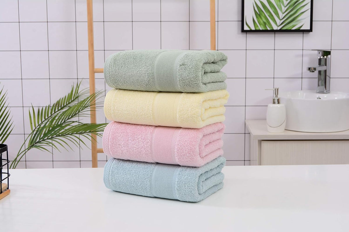 aibaser viscose from bamboo and cotton bath towels shown in use