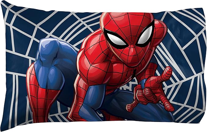 Jay Franco Kids Marvel Spiderman Reversible Pillowcase – Pillow Cover ONLY – 20 - Image 2