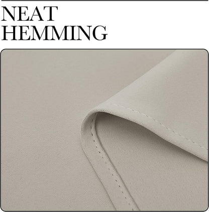 NICETOWN Kitchen Curtains for Decoration, Thermal Insulated Grommet Room Darkening Draperies/Panels for Laundry (Natural, 2 Panels, W42 x L48 inches)