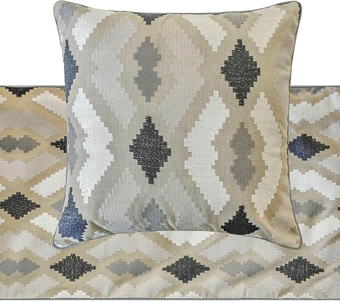 The HomeCentric King/Queen/Twin Beige Decorative Bed Runner Full 68"x18" Bed - Image 5