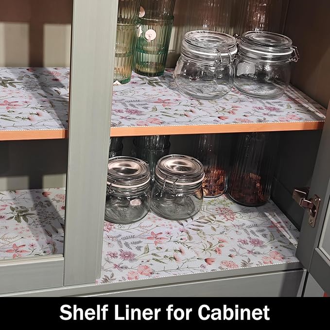 Leaf Floral Shelf Liners Non Adhesive and Strong Non-Slip Shelf and Drawer - Image 7