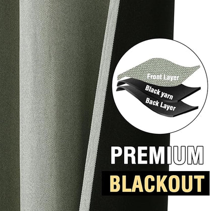 H.VERSAILTEX 95% Blackout Linen Curtains 63 Inches Long - Image 6