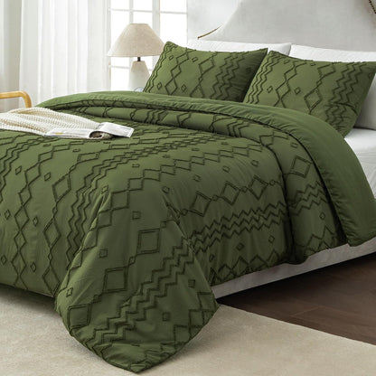 andency king size comforter set olive green, 3, main product view
