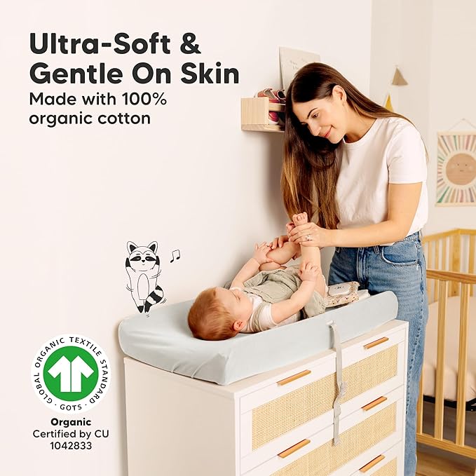 2-Pack Organic Changing Pad Covers - Image 3
