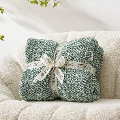 Snuggle Sac Green Blanket Twin Size Bedding Blankets, Super Soft Warm Cozy Knit by SnuggleSac