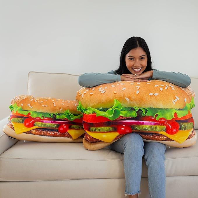 34" 3D Juicy Cheeseburger Throw Pillow - Image 4