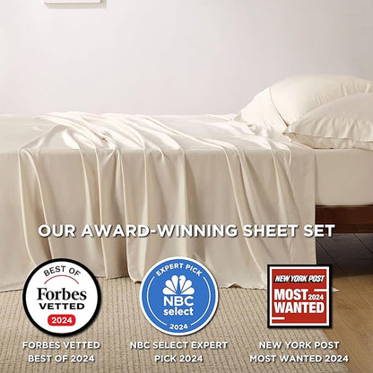 Bedsure Full Size Bed Sheets, Cooling Sheets, Rayon Derived from Bamboo - Image 2