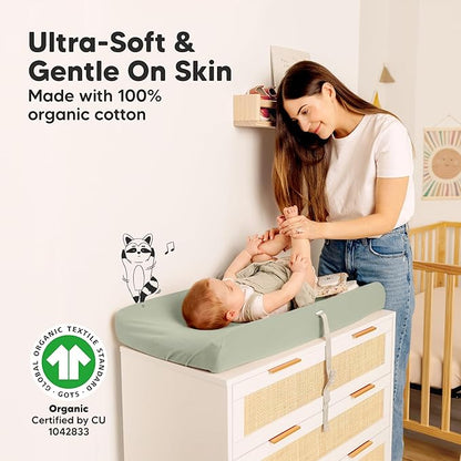 2-Pack Organic Changing Pad Covers - Image 3