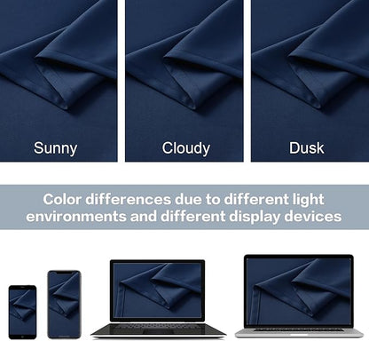 DUALIFE Navy Thermal Insulated Blackout Curtains - Image 5