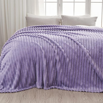 NEWCOSPLAY Super Soft Twin Blanket Lavender Premium Silky Flannel Fleece 3D - Image 9