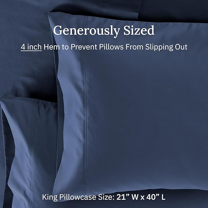 CALIFORNIA DESIGN DEN Luxuriously Soft Hotel Quality 600 Thread Count, 100% - Image 4