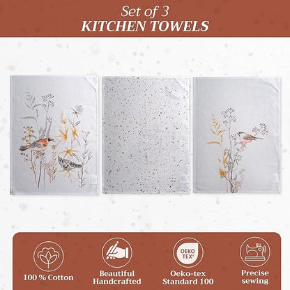Maison d' Hermine Kitchen Towels Set of 3 100% Cotton 27.50" x 20" Reusable - Image 2