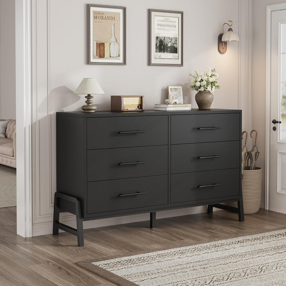 Garvee 6 Dresser for Bedroom, 52 in Wide Drawer with Large Storage Space, Fre...