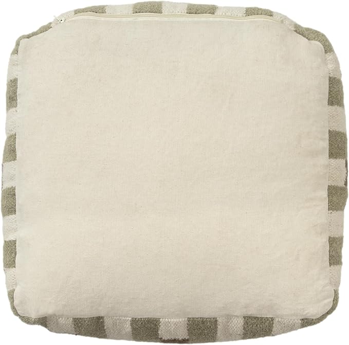 LR Home Handmade Modern Geometric Square Indoor Medium Pouf Ottoman, - Image 5