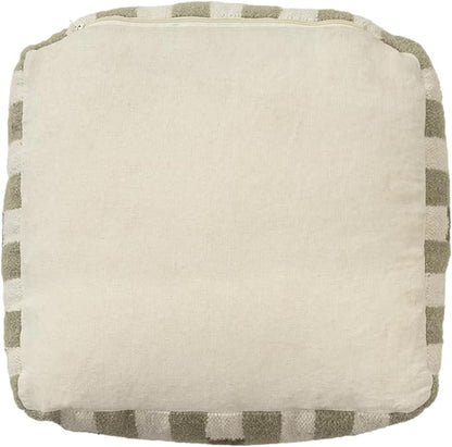 LR Home Handmade Modern Geometric Square Indoor Medium Pouf Ottoman, - Image 5