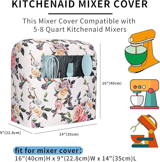KitchenAid Mixer Cover with Pockets, Fits 5-8 Quart KitchenAid Mixers - Image 2