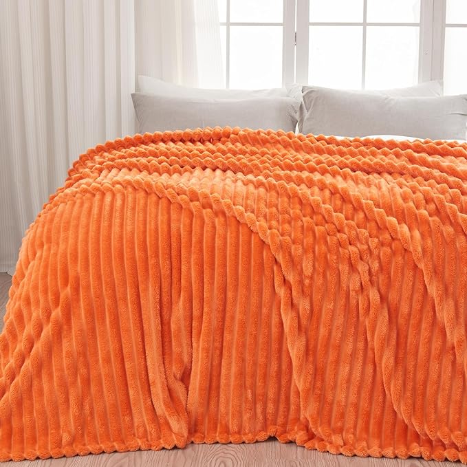 NEWCOSPLAY Super Soft Fall Twin Blanket Orange Premium Silky Flannel Fleece 3D - Image 9