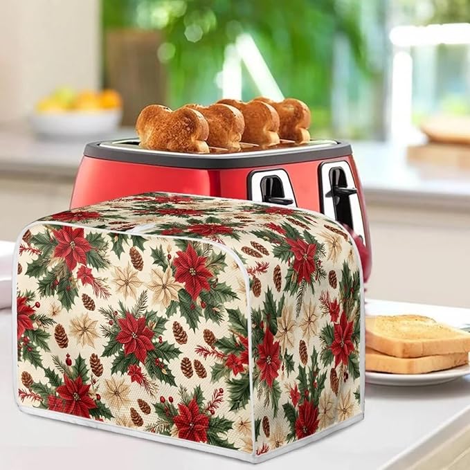 ZFRXIGN Christmas Flower Toaster Covers Mushroom Toaster Cover 4 Slice Small - Image 3